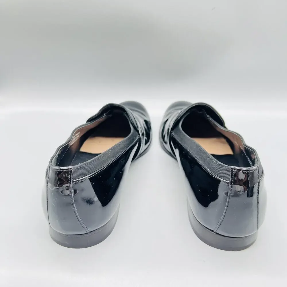 Bostonian Shoes Mens 12 Black Patent Leather Florentine Loafer Made Italy Vtg